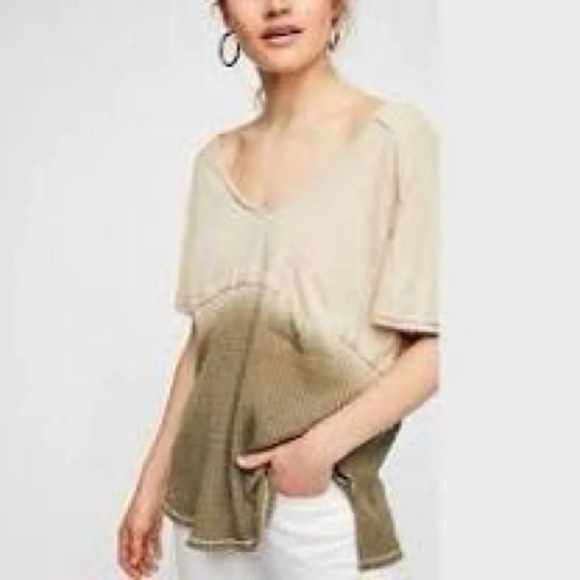 We The Free/Free People Sun Dial Tee in Sand Combo - NWOT - Size Medium. - Picture 1 of 8